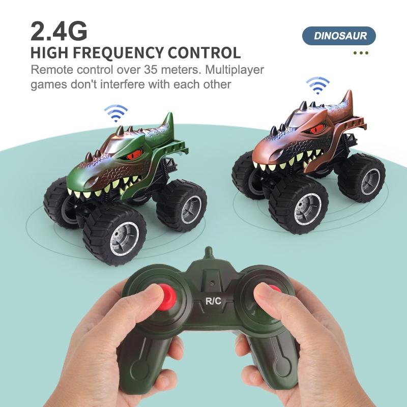 Remote Control Dinosaur Climbing Truck - 2.4g Monster - Dark Brown