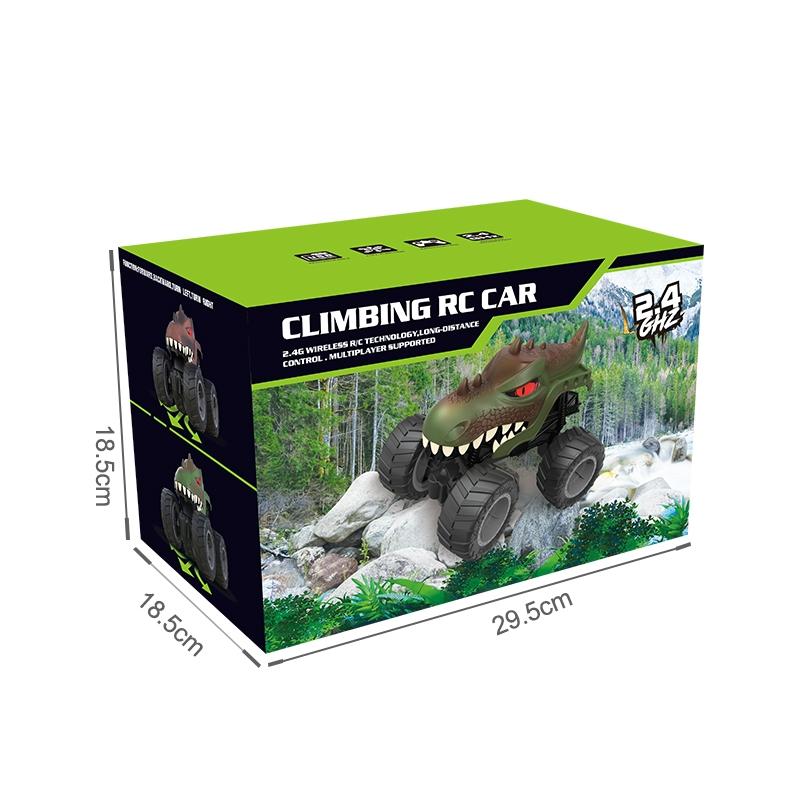 Remote Control Dinosaur Climbing Truck - 2.4g Monster - Dark Brown