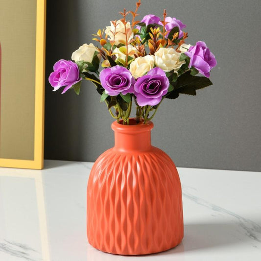 Versatile Drop-resistant Potted Plant Vase for Wet and Dry - Rose Pink