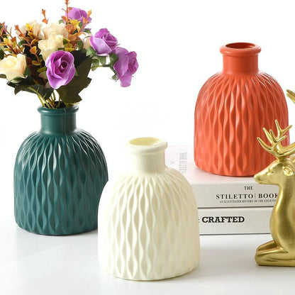 Versatile Drop-resistant Potted Plant Vase for Wet and Dry - Rose Pink