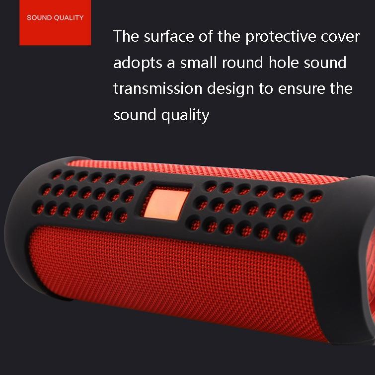 Eco-friendly Silicone Case for Jbl Flip 5 Bluetooth Speaker - Red