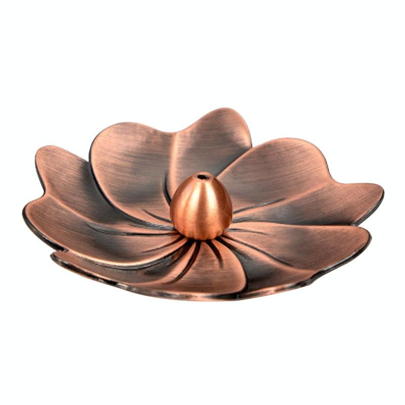 Vintage Alloy Incense Burner - Creative Sandalwood Furnace for Bedroom - Red Copper