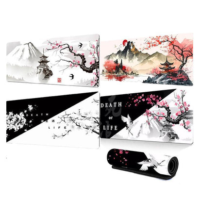 Cherry Blossom Ink Painting Mouse Pad Non Slip - Pattern 3 - 300X600X2Mm
