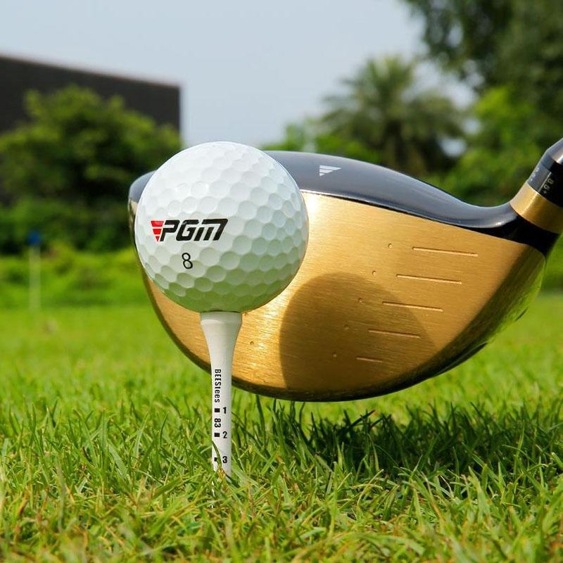 Adjustable Golf Tee Set - 30 Pieces Wooden Height Limit Spike Depth Marker - 69Mm