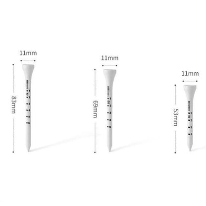 Adjustable Golf Tee Set - 30 Pieces Wooden Height Limit Spike Depth Marker - 69Mm