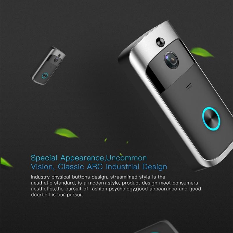 Smart Wifi Video Doorbell With Night Vision - Remote Monitoring