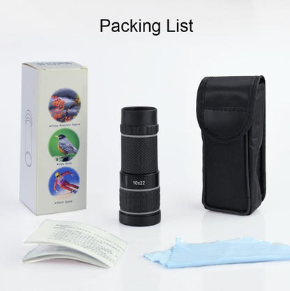 10X Hd Non-Slip Monocular - Ideal For Outdoor Use - Gray Circle