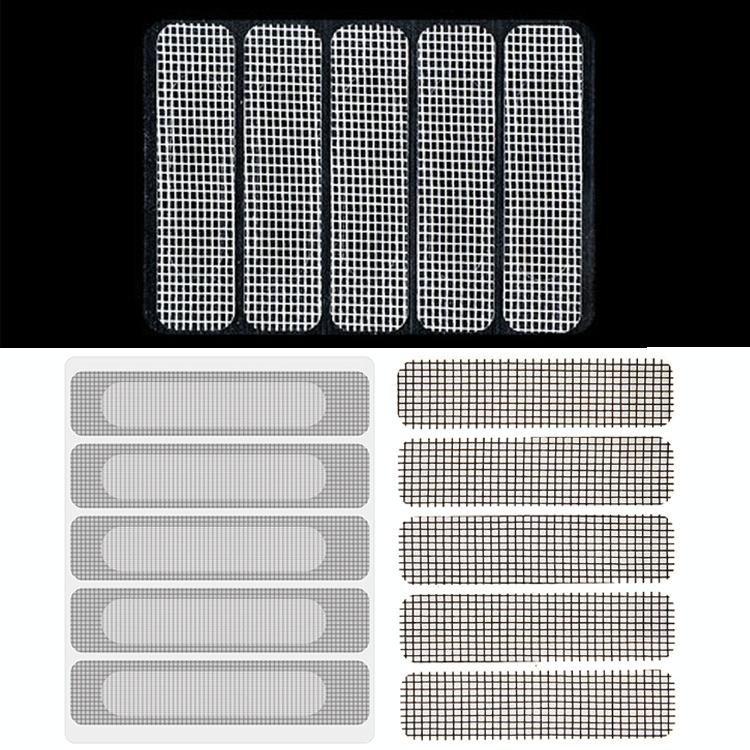 5-piece Self-adhesive Mosquito Stickers for Screen Windows with Drain Holes - White