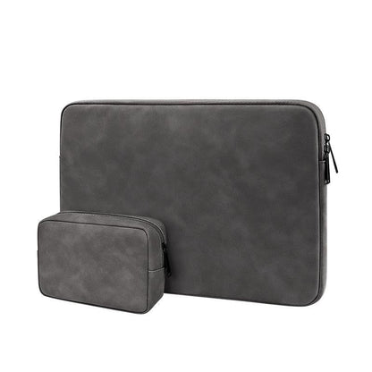 Lightweight Waterproof Lambskin Laptop Sleeve - 13.3 Inches - Deep Gray