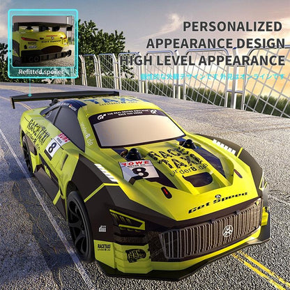 Remote Control 4wd Drift Car with Expulsion Light - Green