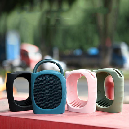 Silicone Case with Straps for Jbl Clip 4 Bluetooth Speaker - Blue