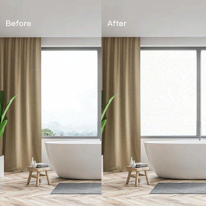 30cm Wide Electrostatic Frosted Window Film for Thermal Insulation - Glue-Free White Matte - 30Cm Wide/Meter