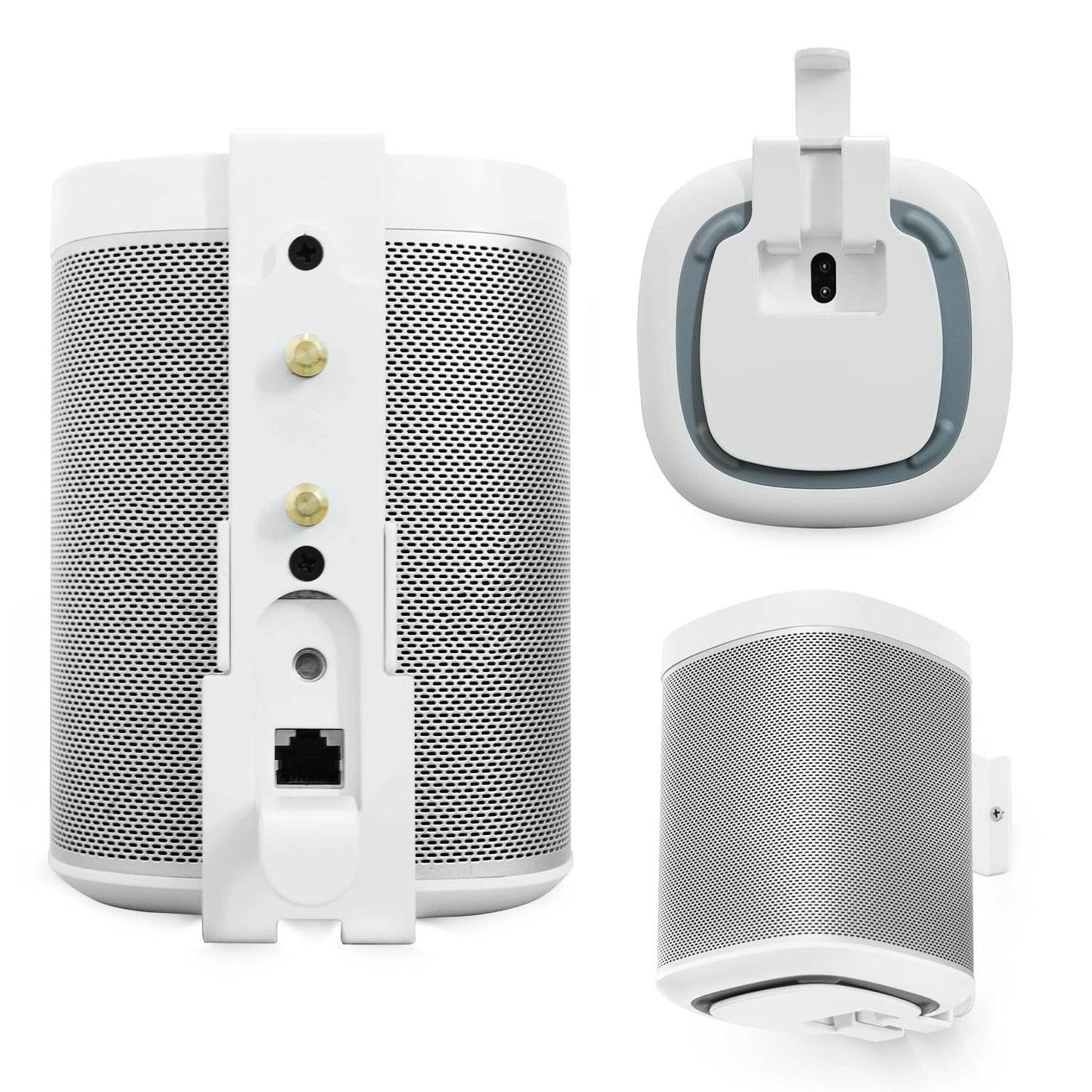 Metal Wall Mount for Wireless Bluetooth Speaker - White