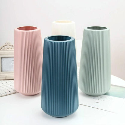Versatile Plastic Flower Vase for Dry and Wet Arrangements - Pink