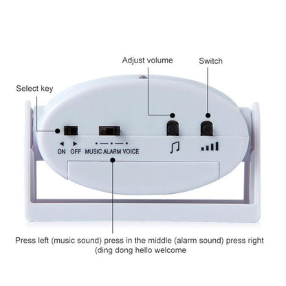 Smart Wireless Doorbell With Motion Sensor And Voice Prompt - Blue