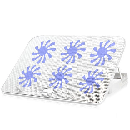 Silent Six-fan Cooling Holder for Notebook Computers - Dazzling Red