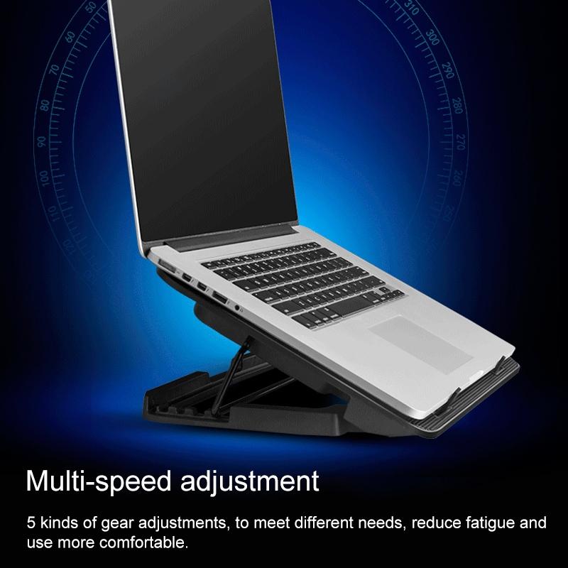 Silent Six-fan Cooling Holder for Notebook Computers - Dazzling Red