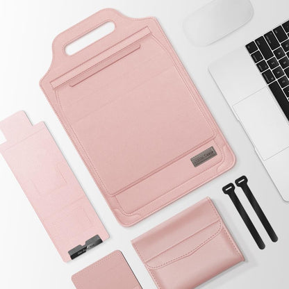Versatile Laptop Bag with Mouse Pad Stand - Green