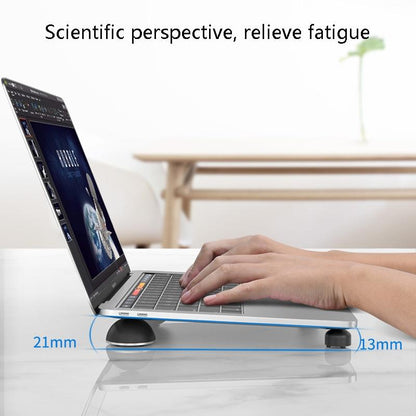 Portable Aluminum Bracket Foot Pad for Macbook - Suohuang - Black