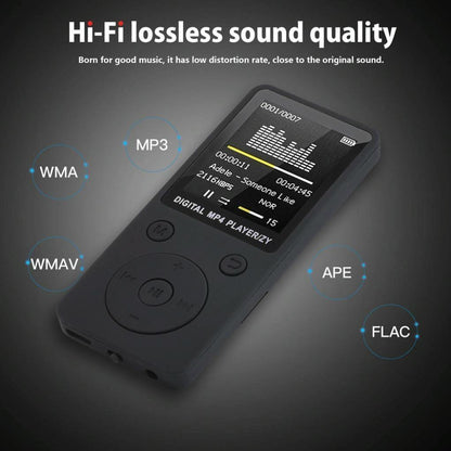 Portable Mp4 Music Player With Fm Radio & Recording Black - Blue No Memory