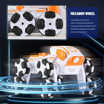 Intelligent 8-wheel Stunt Vehicle with Remote Control - Green
