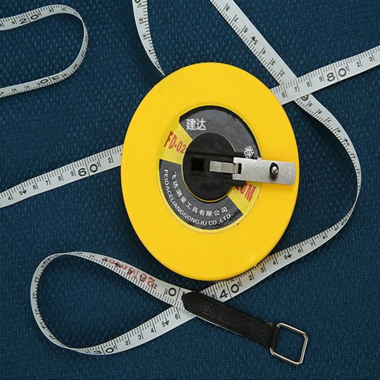 Hand-operated Soft Ruler for Construction Site Measurement - Fiber Leather Tape Measure - 50M