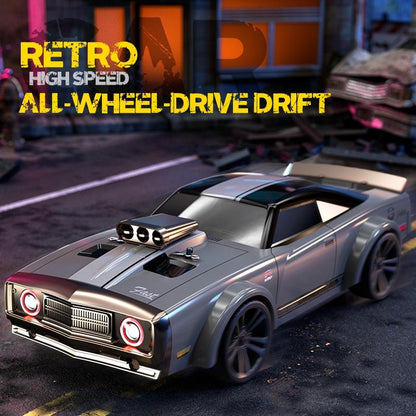 High Speed Electric Drift Rc Car - 4wd Muscle - Blue