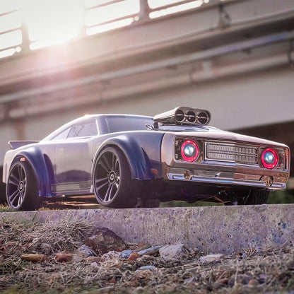 High Speed Electric Drift Rc Car - 4wd Muscle - Blue