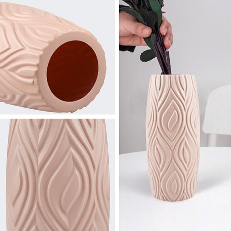2-piece Plastic Vase Set for Creative Flower Arrangements Wet and Dry Decor - Blue