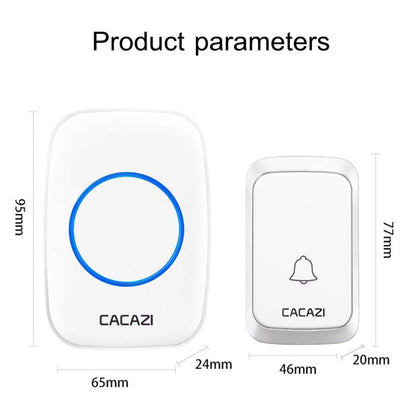 Wireless Waterproof Doorbell Cacazi A06 Dc 1 To 2 Battery Smart Home - Black