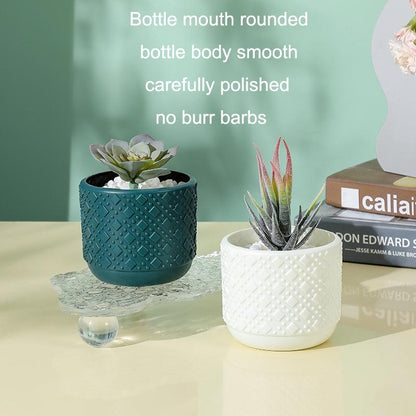 Versatile Vase for Wet and Dry Flowers - Glazed Finish Durable Design - Sea Blue