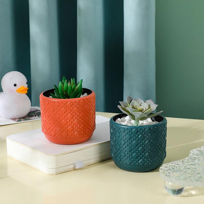 Versatile Vase for Wet and Dry Flowers - Glazed Finish Durable Design - Sea Blue