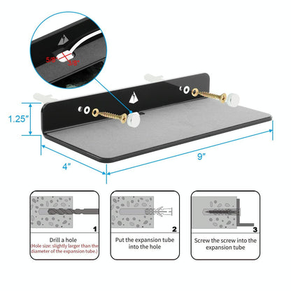 Bluetooth Speaker Wall Storage Bracket - Home Living Room Organizer - Black
