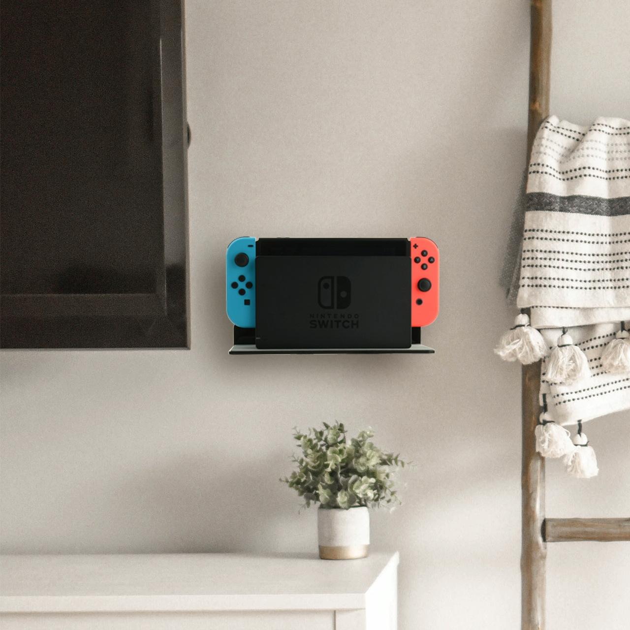 Bluetooth Speaker Wall Storage Bracket - Home Living Room Organizer - Black