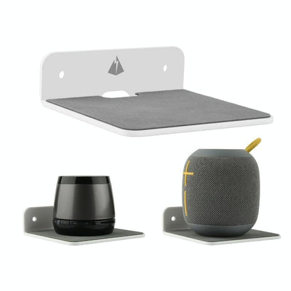 Wall-mounted Bluetooth Speaker Bracket with Phone Charging - Black