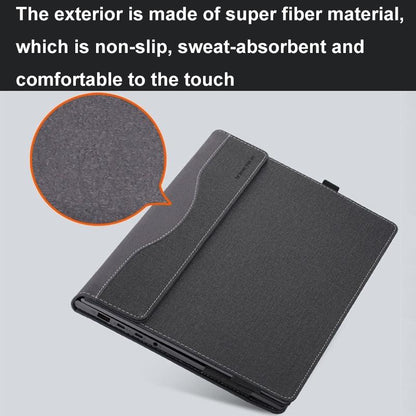 Shockproof Leather Laptop Case - Protective - Dark Blue - For Hp Envy X360 14 Inch 14-Fa 2024