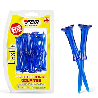 20-pack Golf Ball Tees - Durable 8-point Crown Tip for Competition - Anti-hitting - Green