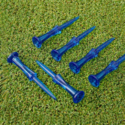 20-pack Golf Ball Tees - Durable 8-point Crown Tip for Competition - Anti-hitting - Green