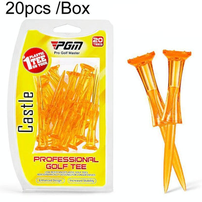 20-pack Golf Ball Tees - Durable 8-point Crown Tip for Competition - Anti-hitting - Green