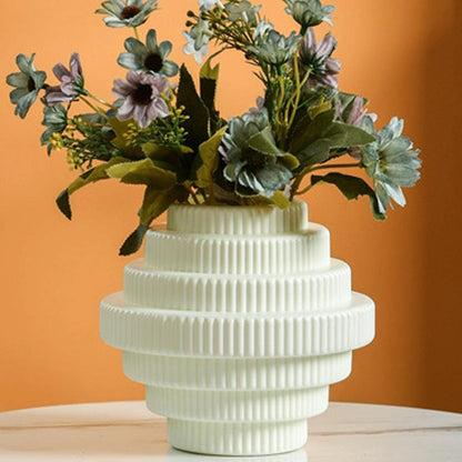 Imitation Porcelain Flower Pot for Wet and Dry Arrangements - Sea Blue