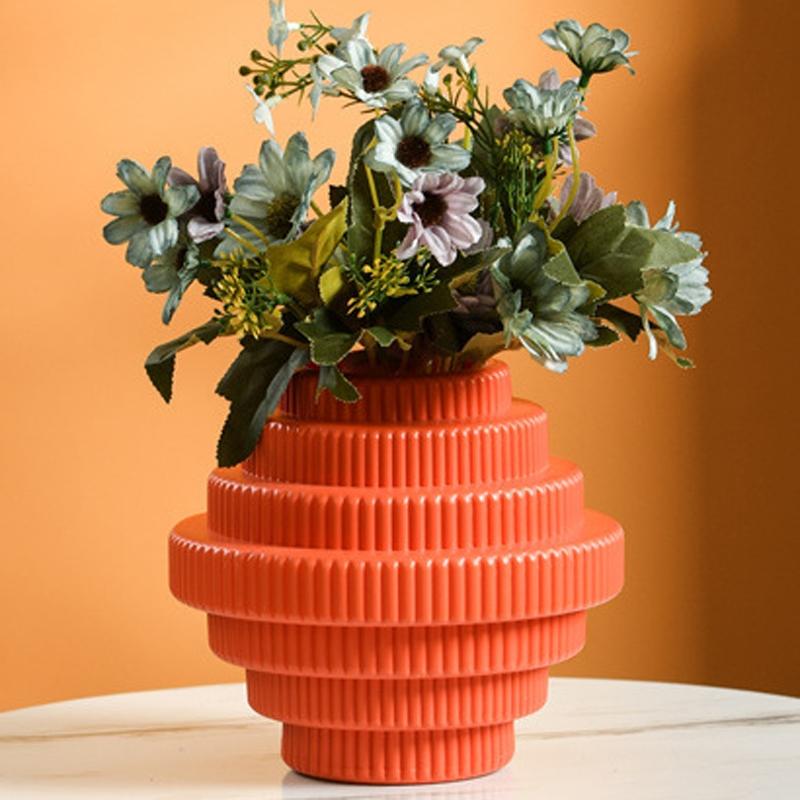 Imitation Porcelain Flower Pot for Wet and Dry Arrangements - Sea Blue