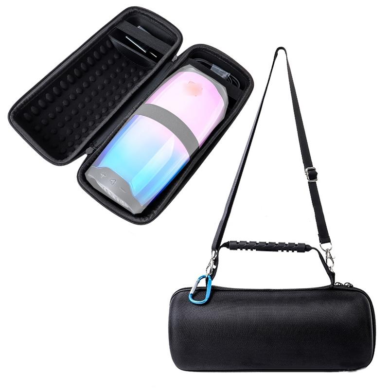 Jbl Pulse 4 Speaker Cover with Strap & Carabiner - Portable & Protective - Black + Gray
