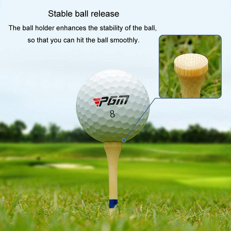 Adjustable Bamboo Golf Spikes - 30pcs / Box - Depth Marker Tee - 38Mm
