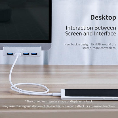 Aluminum 4-Port Usb3.0 Clip Hub Black - Sya00669801B