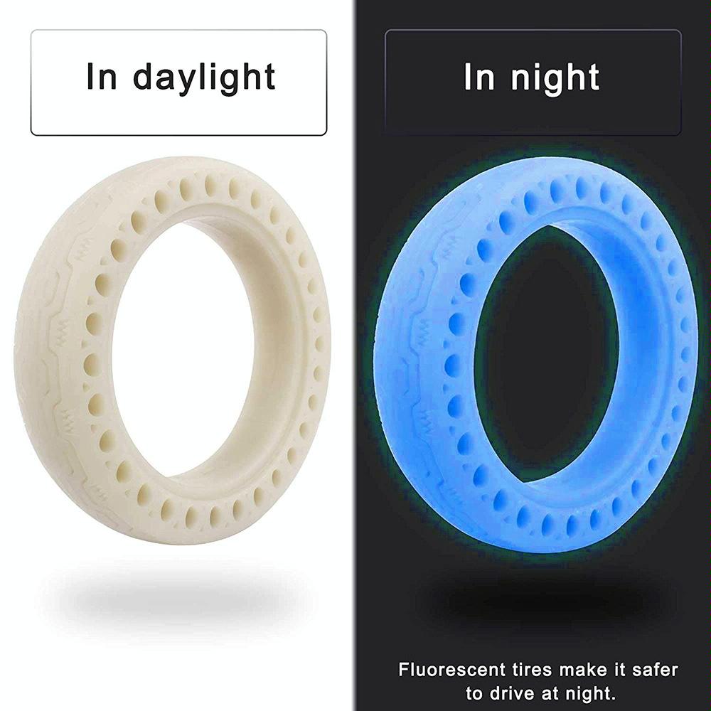 8.5 Inch Shock-absorbing Honeycomb Solid Tire for Xiaomi Mijia M365 - Fluorescent Pattern - Fluorescent Blue