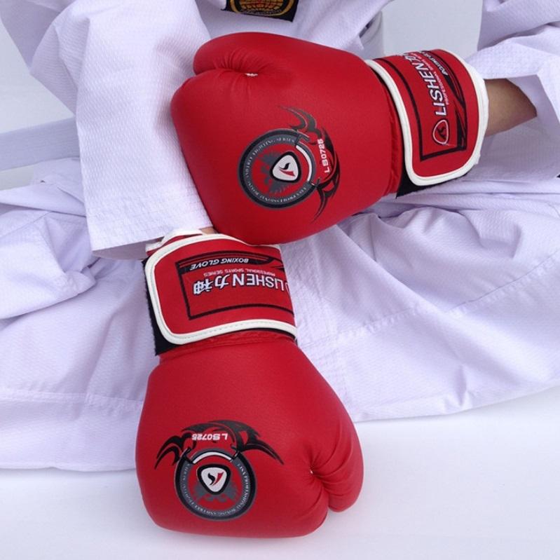 Muay Thai Training Gloves - Thickened For Fitness - Red