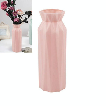 2-pack Plastic Round Vases - Simple Anti-fall Home Decor Ornaments - Gray