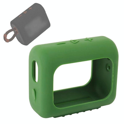 Portable Silicone Cover for Jbl Go3 Speaker with Carabiner - Black