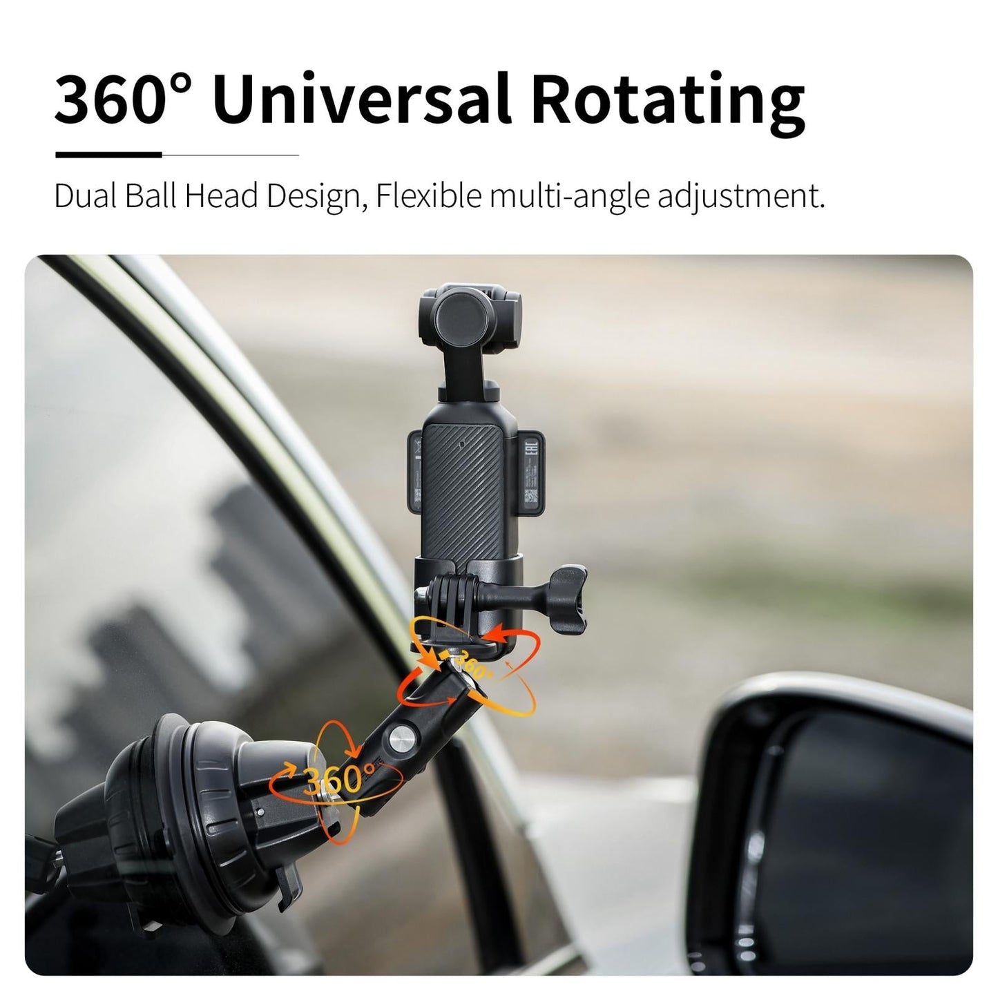 3 Suction Cup Holder For Dji Osmo Pocket Black