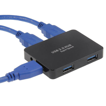 4-Port Usb 3.0 Hub + 60Cm Cable Fast Data Transfer - Black